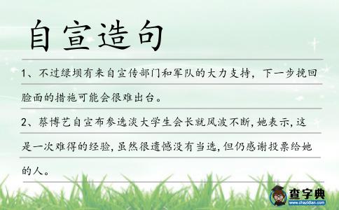 自宣造句