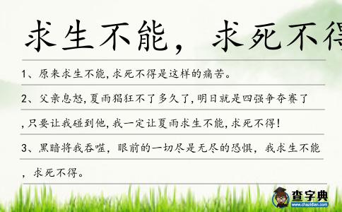 求生不能,求死不得造句