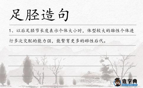 足脛造句