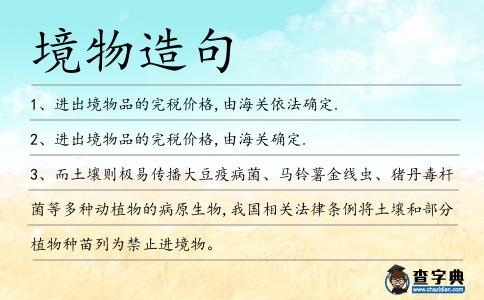 境物造句