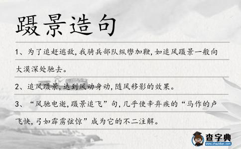 躡景造句