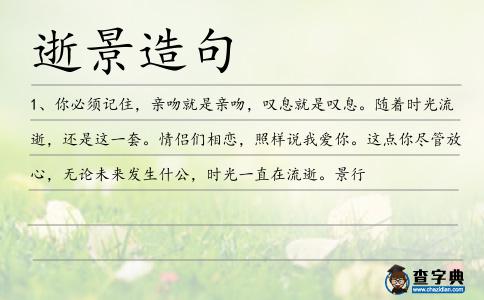 逝景造句