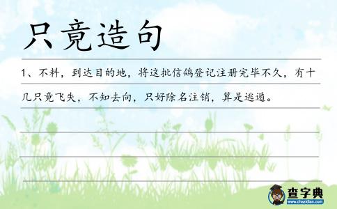 只竟造句