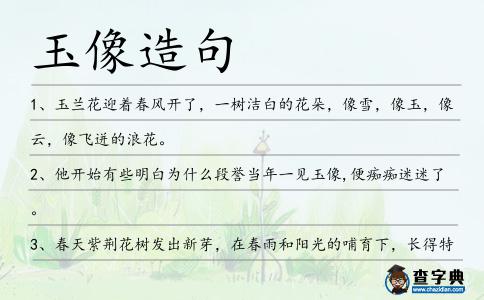 玉像造句