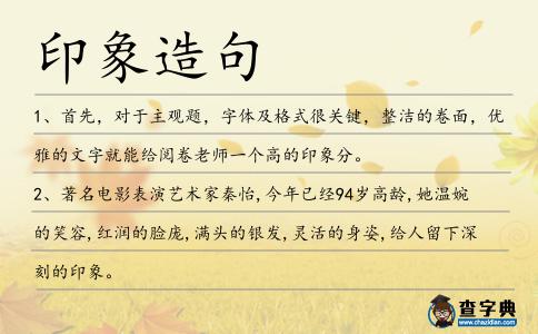 印象造句