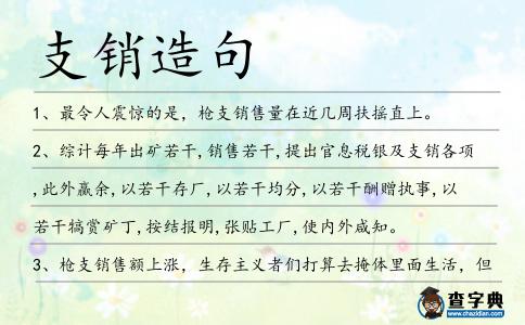 支銷造句
