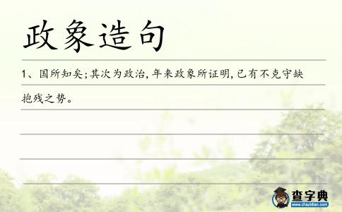 政象造句