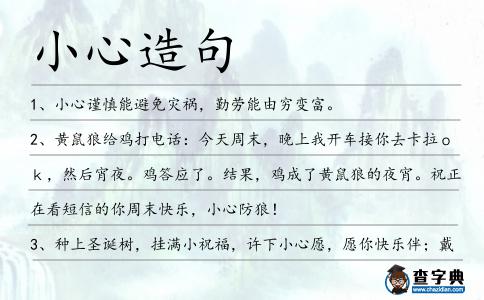小心造句