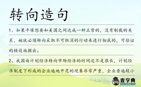 轉(zhuǎn)向造句