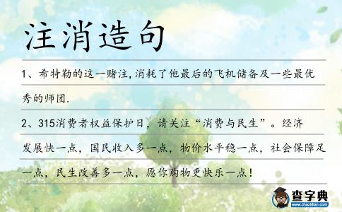 注消造句