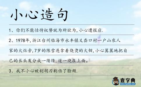 小心造句