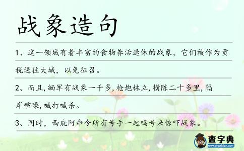 戰象造句