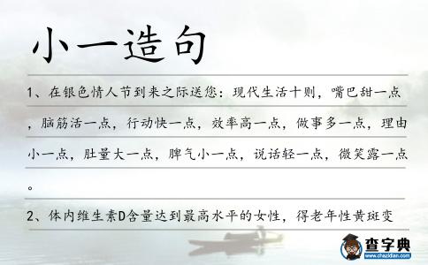 小一造句
