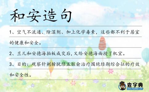 和安造句