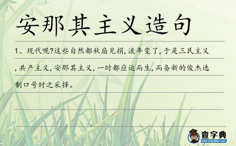 安那其主義造句