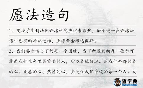 愿法造句