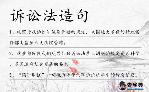 訴訟法造句