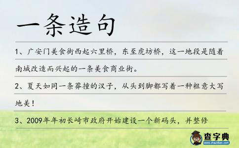 一條造句