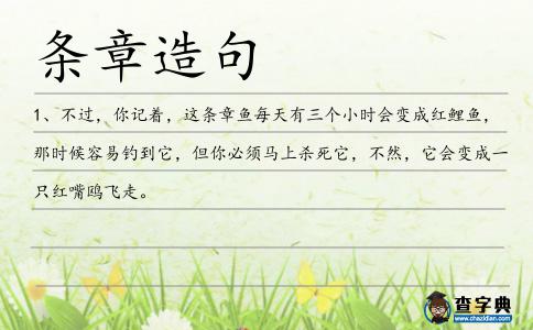 條章造句