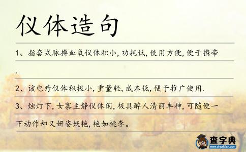 儀體造句