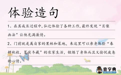 體驗造句