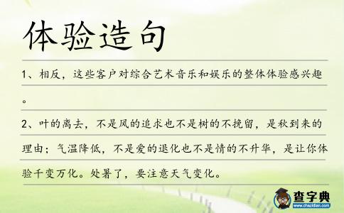 體驗造句