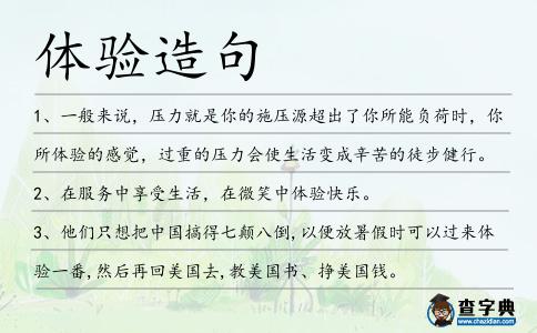 體驗造句