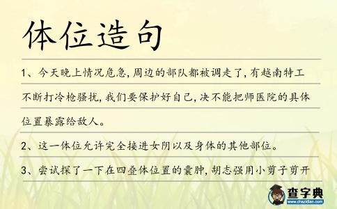 體位造句