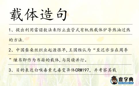 載體造句