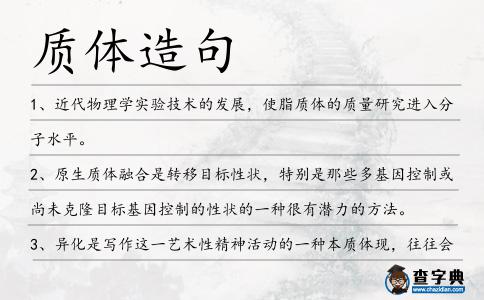 質體造句