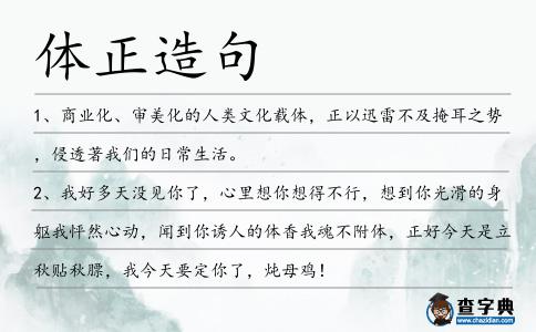 體正造句