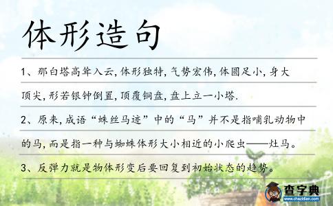 體形造句