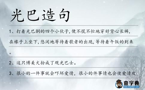 光巴造句