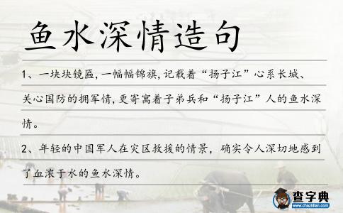 魚水深情造句