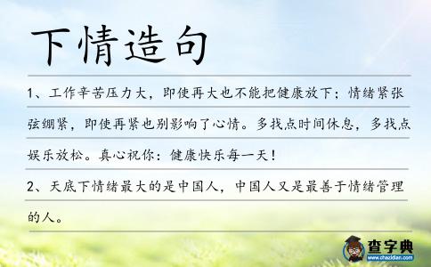 下情造句