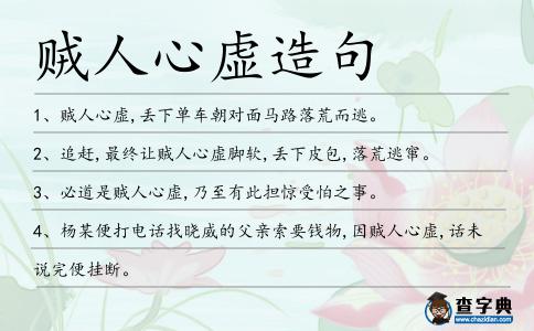 賊人心虛造句