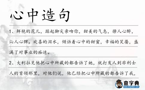 心中造句