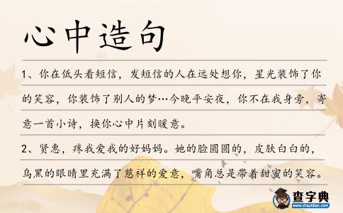 心中造句