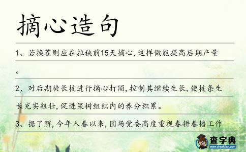 摘心造句