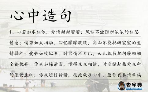 心中造句
