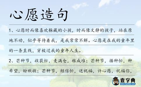 心愿造句