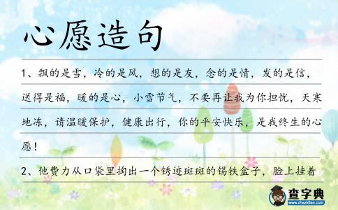 心愿造句