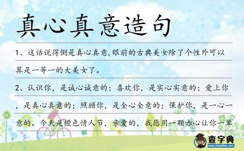 真心真意造句