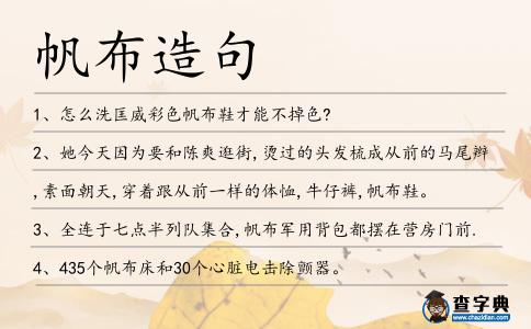 帆布造句