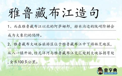 雅魯藏布江造句
