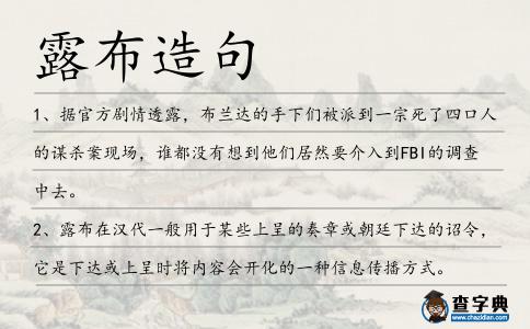 露布造句