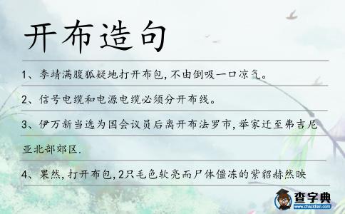 開布造句