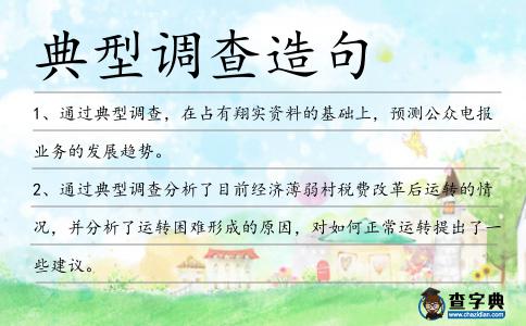 典型調查造句