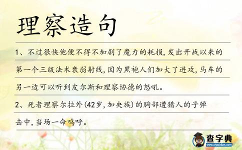 理察造句