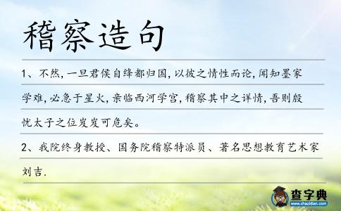稽察造句